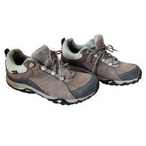 OBOZ Sapphire B-Dry Waterproof Low Hiking Shoes B-Dry Gray Mint Green Size 9